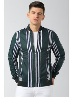 Peter England - Men Green Polyester Regular Fit Jacket