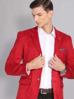 AD By Arvind - Red Solid Blazer