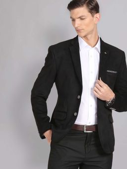 AD By Arvind - Black Solid Blazer