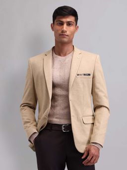 AD By Arvind - Beige Solid Blazer