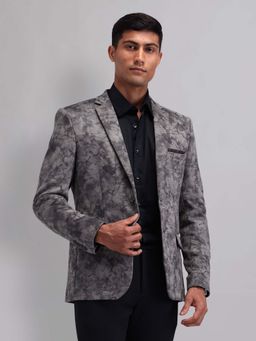AD By Arvind - Grey Printed Blazer