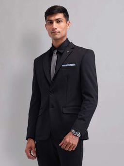AD By Arvind - Black Solid Blazer