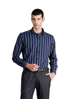 Cantabil - Navy Blue Stripes Shirt