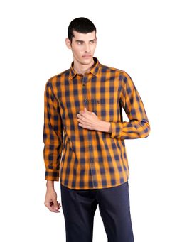 Cantabil - Mustard Checks Shirt