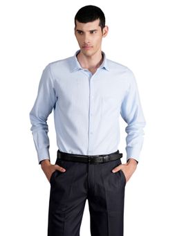 Cantabil - Blue Self Design Shirt