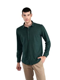 Cantabil - Green Self Design Shirt