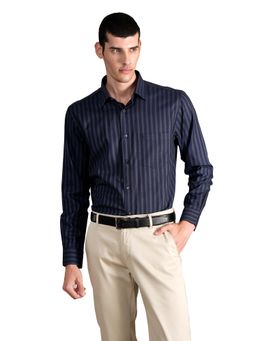 Cantabil - Navy Blue Stripes Shirt