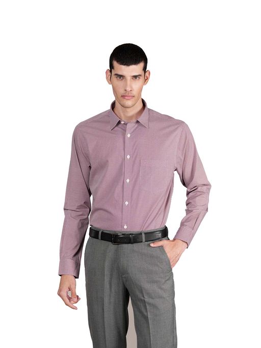 Cantabil Maroon Printed Shirt
