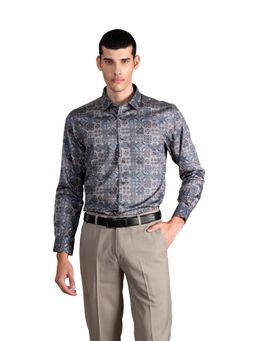 Cantabil - Grey Printed Shirt
