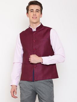 Cantabil - Mens Wine Waist Coat