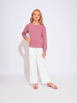 VERO MODA - Pink Solid Relaxed Top