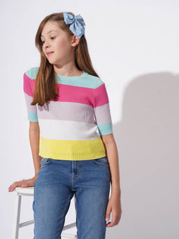 VERO MODA - Multi-Color Striped Regular Top