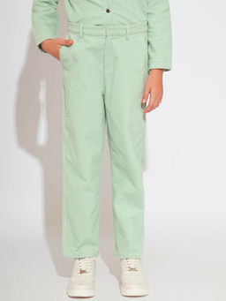 VERO MODA - Green Solid Straight Pant