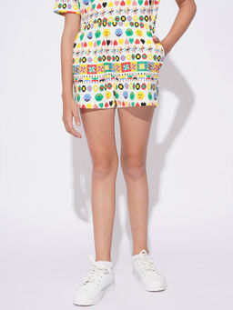 VERO MODA - Multi-Color Printed Regular Shorts