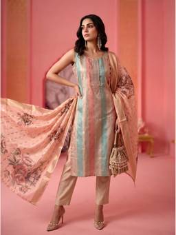 Mamicha - Multicolor Nimah Kurta with Pant and Dupatta