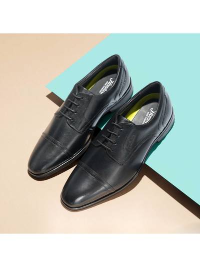 The Hector2 Black Men Toe cap Formal Derbies