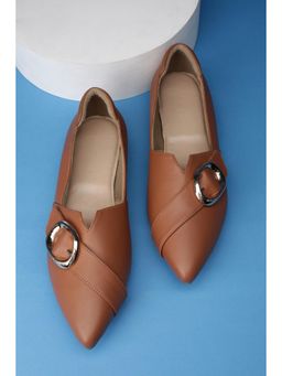 Allen Solly - Women Brown Casual Slip Ons Ballerina