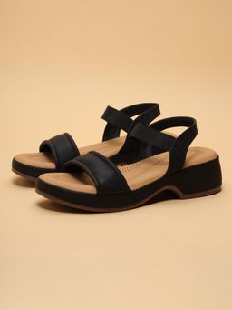 ERIDANI - Elijah Black Comfort Sandal Heels