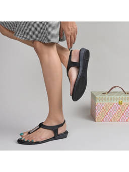 Padchin - Women Black Sandals