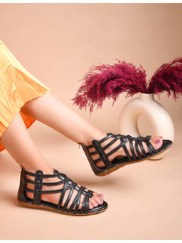 Padchin - Women Black Sandals