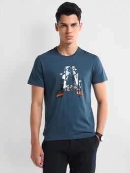 Arrow - Men's Cotton Teal Graphic T-Shirt