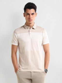 Arrow - Men's Nude Colorblock Polo T-Shirt
