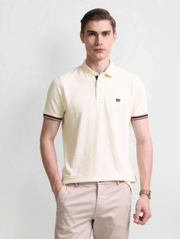 Arrow - Men's Cotton Cream Polo T-Shirt