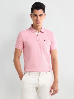 Arrow - Men's Pink Solid Polo T-Shirt
