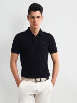 Arrow - Men's Black Solid Polo T-Shirt