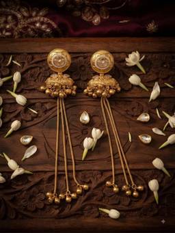 VENI - White Brass Gold-Plated Earrings