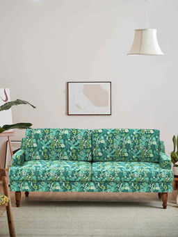 Chumbak - Nawab Couch - Tropical Ikkat Green
