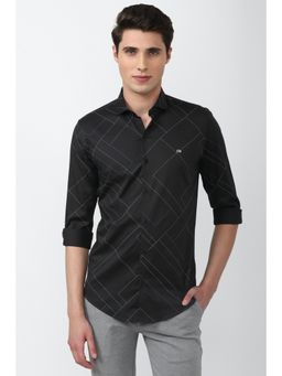 Peter England - Men Black Athletic Fit Formal Shirt