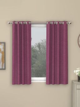 At Home by Nilkamal - Grace Blackout Window Curtains|Set of 2 Panels|Size - 5ft|Onion