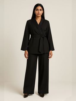 Backup Studio - The Luxe Black Wrap Blazer with Pant