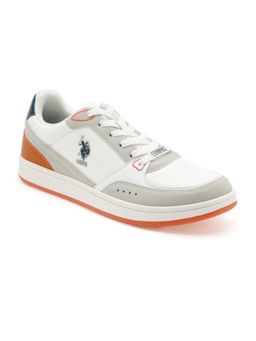U.S. POLO ASSN. - Men LANDWIN 2.0 Orange & White Sneakers