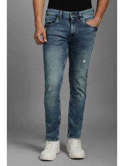 Louis Philippe - Men Blue Mid Smart Fit Jeans
