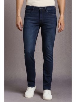 Louis Philippe - Men Navy Blue Mid Slim Fit Jeans