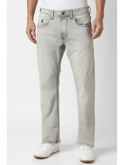 Peter England - Men Grey Light Wash Jeans