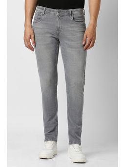 Peter England - Men Grey Light Wash Jeans
