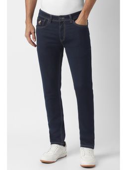 Peter England - Men Navy Blue Dark Wash Jeans