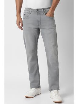Peter England - Men Grey Light Wash Jeans