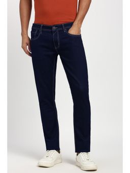Peter England - Mens Navy Blue Dark Wash Jeans
