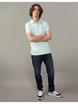 American Eagle - Mens Navy Blue Airflex Slim Straight Jeans