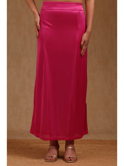 Soch - Womens Fuchsia Spandex Solid Saree Shapewear