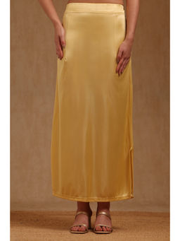 Soch - Womens Gold Spandex Solid Saree Shapewear