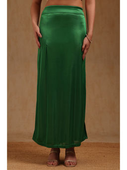 Soch - Womens Green Spandex Solid Saree Shapewear