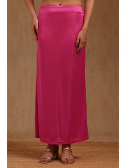 Soch - Womens Blush Pink Spandex Solid Saree Shapewear