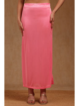 Soch - Womens Pink Spandex Solid Saree Shapewear