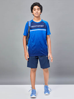 Technosport - Boys Blue Printed T-shirt