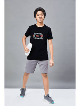 Technosport - Boys Black Printed T-shirt